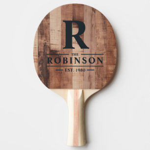 Pallet Wood Boards Family Name & Initial Ping Pong Paddle