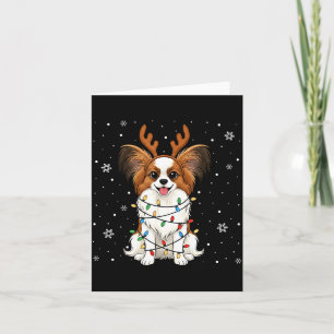 Pallon Dog Christmas Lights Reindeer Funny Xmas Do Card