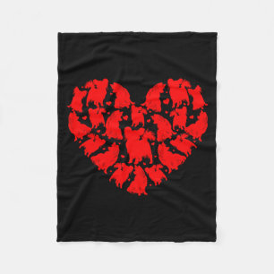 Pallon Dog Lover Funny Love Heart Pallon Valentine Fleece Blanket