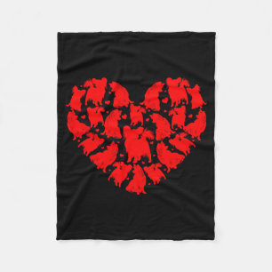 Pallon Dog Lover Funny Love Heart Pallon Valentine Fleece Blanket
