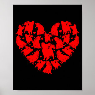 Pallon Dog Lover Funny Love Heart Pallon Valentine Poster