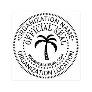 Palm #3 Generic Custom Official Seal Name Loc URL Self-inking Stamp