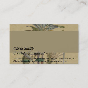 Palm Antique Tropical Fruit Botanical Art Business Card