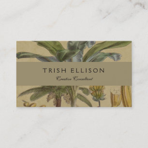 Palm Antique Tropical Fruit Botanical Art Business Card