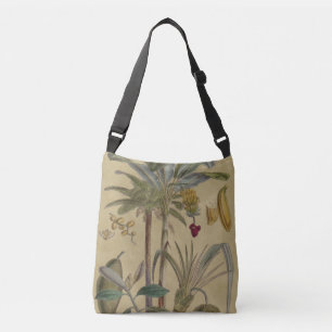 Palm Antique Tropical Fruit Botanical Art Crossbody Bag