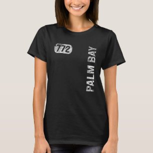 Palm Bay Florida 772 Area Code Vintage Retro T-Shirt