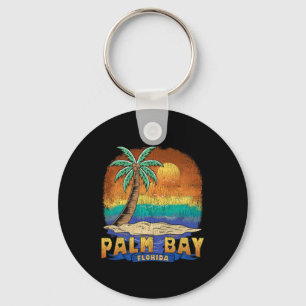 Palm Bay Florida Vintage Distressed Souvenir Key Ring