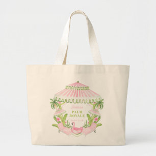 Palm Beach Cabana Bach Club   Bachelorette  Large Tote Bag