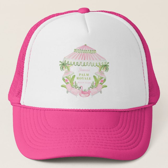 Palm Beach Cabana Bach Club | Bachelorette  Trucker Hat (Front)