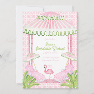 Palm Beach Cabana Bachelorette Weekend Invitation