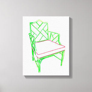Palm Beach Chair Canvas Print