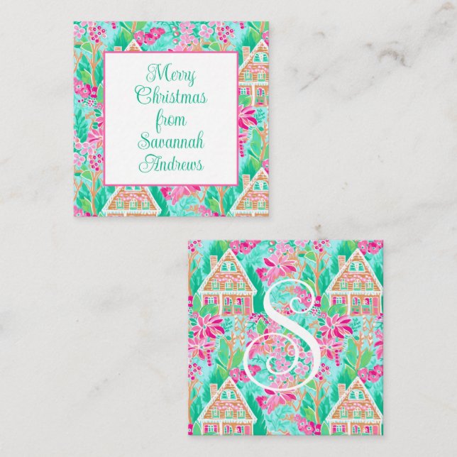 Palm Beach Christmas Gingerbread House Enclosure Card (Front/Back)