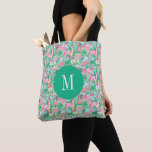 Palm Beach Christmas Reindeer Monogrammed Tote Bag<br><div class="desc">PreppyPrint.com - Add your personalised touch to this tote bag. Click "edit design" to change the font,  image size,  etc. Transfer this design onto the products of your choice too! Please visit my designer store,  PreppyPrint.com,  for coordinating items.</div>