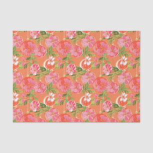 Palm Beach Christmas Watercolor Orange Ornaments Tissue Paper