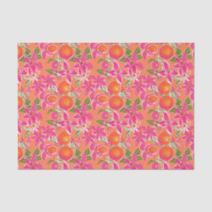 Palm Beach Christmas Watercolor Orange Ornaments Tissue Paper