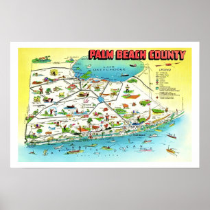 Palm Beach County 16x24 Map Print