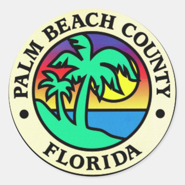 Palm Beach County Florida Stickers (Front)
