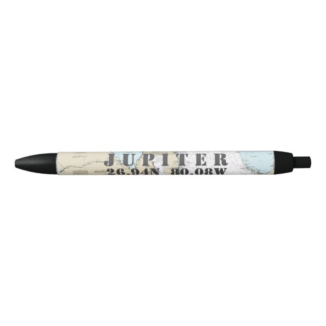 Palm Beach County South Florida Nautical Chart Blue Ink Pen (Front)
