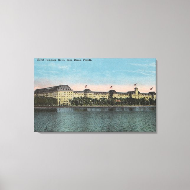 Palm Beach, FL - Ext.View of Royal Poinciana Canvas Print (Front)