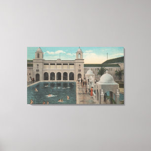 Palm Beach, FL - Outdoor View of Pool & Casino Canvas Print
