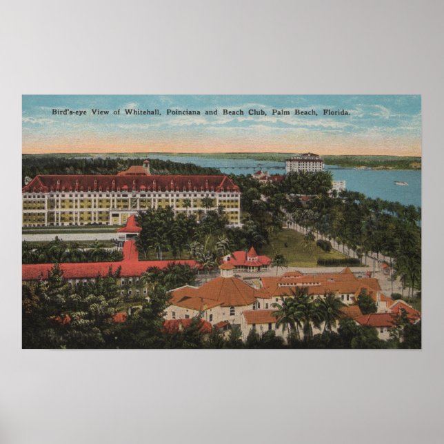 Palm Beach, FL - Whitehall, Poinciana, Beach Poster (Front)