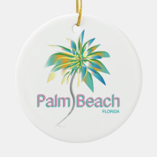Palm Beach, Florida Ceramic Tree Decoration