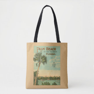 Palm Beach Florida Classic Vintage Scene Tote Bag