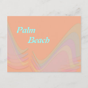 Palm Beach Florida Pastel Wings Postcard