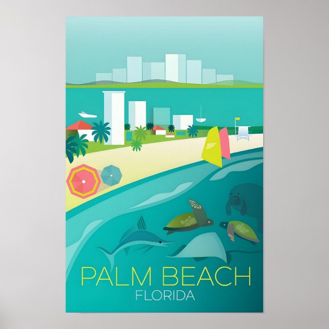 Palm Beach, Florida Print (Front)