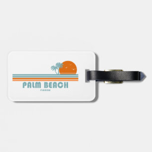 Palm Beach Florida Sun Palm Trees Luggage Tag