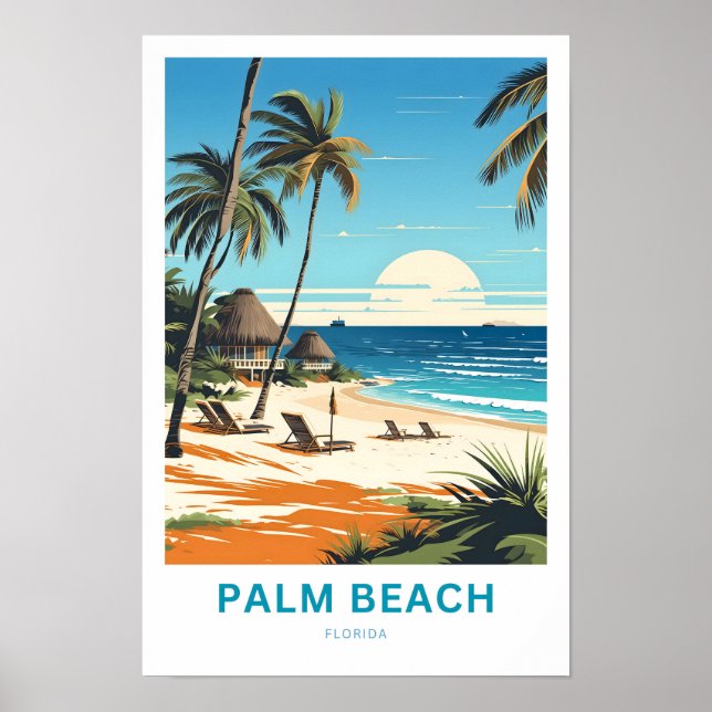 Palm Beach Florida Travel Print (Front)
