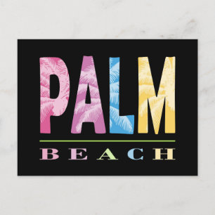 Palm Beach Florida Tropical Travel Postcard
