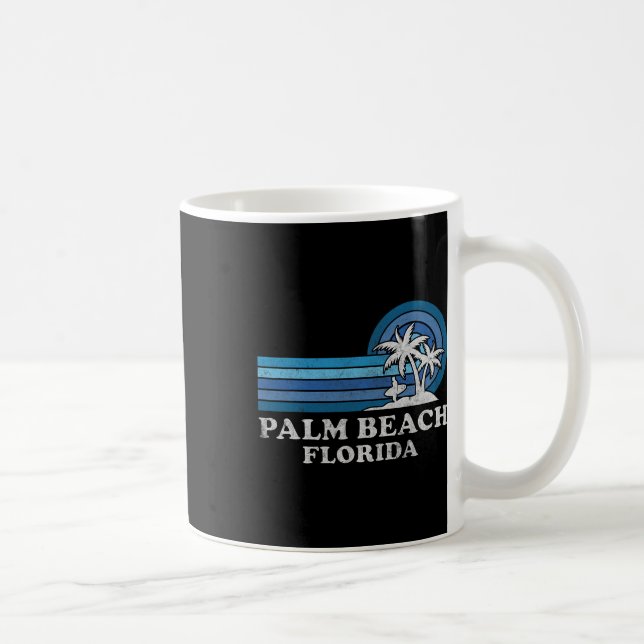 Palm Beach Florida Vintage Family Summer Vacation  Coffee Mug (Right)