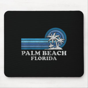 Palm Beach Florida Vintage Family Summer Vacation Mouse Mat