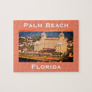 Palm Beach, Florida - Vintage Skyline Photo Jigsaw Puzzle