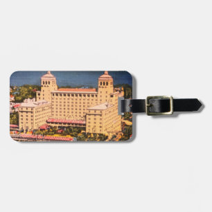 Palm Beach, Florida - Vintage Skyline Photo Luggage Tag