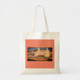 Palm Beach, Florida - Vintage Skyline Photo Tote Bag