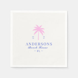 Palm   Beach House    Social Club Aesthetic  Napkin