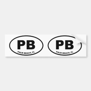 Palm Beach PB Bumper Sticker