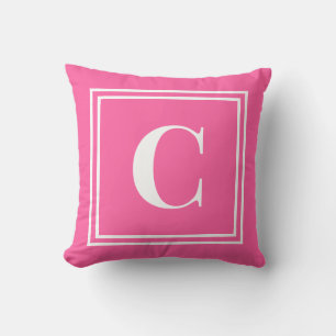 Palm Beach Preppy Monogram Throw Pillow