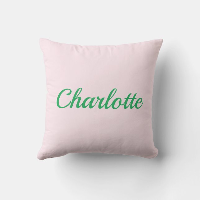 Palm Beach Preppy Personalized Name Throw Pillow  (Back)