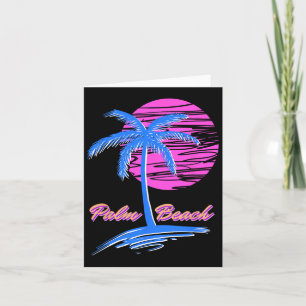 Palm Beach Retro 80s Aesthetic Card