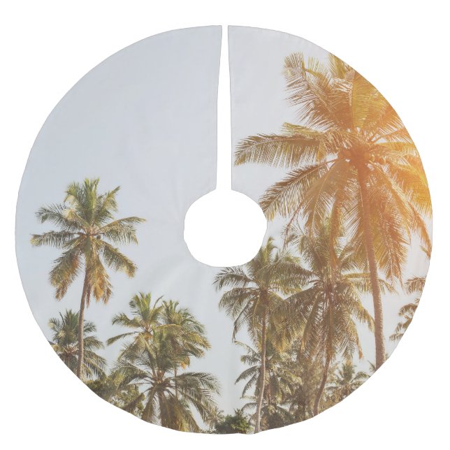 Palm Beach Scenic View Brushed Polyester Tree Skirt (Front)