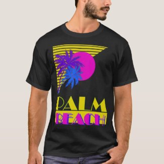 Palm Beach Miami 80s Graphic T-shirt for Adults