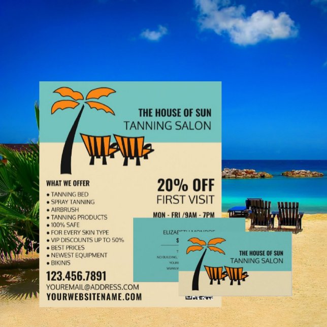 Palm Beach, Tanning Salon Advertising Flyer (Creator Uploaded)