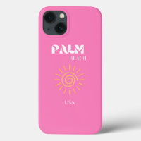 Palm Beach, Travel Art, Preppy, Pink