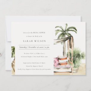 Palm Beach Tropical Cabana Bridal Shower Invite