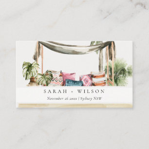 Palm Beach Tropical Palm Beach Cabana Wedding Place Card