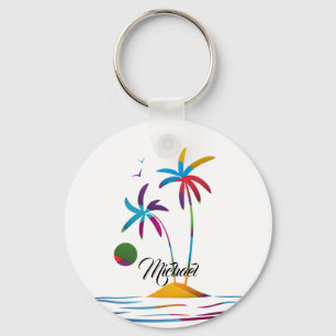 Palm Beach Tropical Sunrise Key Ring