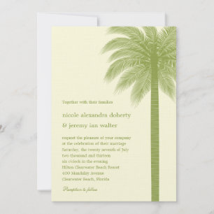 Palm Beach Wedding Invitations - Green